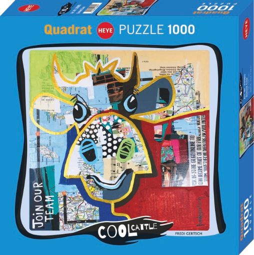 Imagen de Rompecabezas Cool Cattle Dotted Cow Cuadrado 1000 Piezas