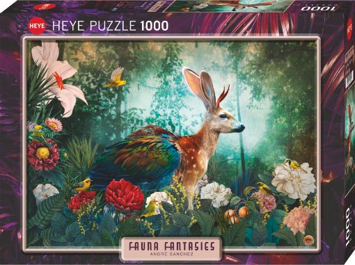Imagen de Rompecabezas Fauna Fantasies Jackalope 1000 Piezas