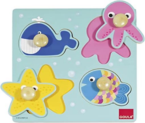 Imagen de Rompecabezas Madera Sea Puzzle 4 Piezas Goula