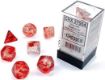 Imagen de Dados Poliedricos Nebula Red/silver Luminary 7-die Set 27554