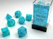 Imagen de Dados Poliedricos Cirrus Aqua/silver 7-die Set 27465
