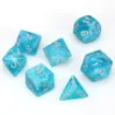 Imagen de Dados Poliedricos Cirrus Aqua/silver 7-die Set 27465