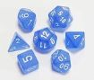 Imagen de Dados Poliedricos Frosted Blue/white 7-die Set 27406