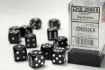 Imagen de Dados D6 Opaque 16mm Black/white 12-dice Block 25608