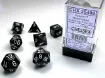 Imagen de Dados Poliedricos Opaque Black/white 7-die Set 25408