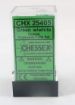 Imagen de Dados Poliedricos Opaque Green/white 7-die Set 25405