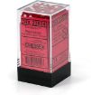 Imagen de Dados D6 Translucent 16mm Red/white 12-dice Block 23604