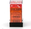 Imagen de Dados D6 Translucent 16mm Orange/white 12-dice Block 23603
