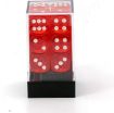 Imagen de Dados D6 Translucent 16mm Orange/white 12-dice Block 23603