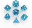 Imagen de Dados Poliedricos Translucent Teal/white 7-die Set 23085