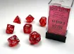 Imagen de Dados Poliedricos Translucent Red/white 7-die Set 23074