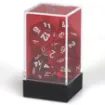 Imagen de Dados Poliedricos Translucent Red/white 7-die Set 23074