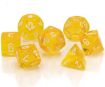 Imagen de Dados Poliedricos Translucent Yellow/white 7-die Set 23072