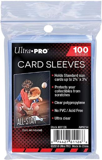 Imagen de Protectores De Tarjeta - Sleeves 2-1/2"x3-1/2" Soft Card Sleeves (clear) 100ct. Ultra Pro