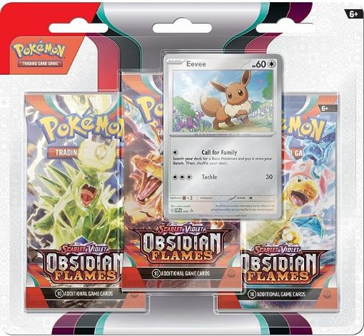 Imagen de 3-BOOSTER BLISTER SCARLET & VIOLET 3 OBSIDIAN FLAMES POKEMON- ENGLISH