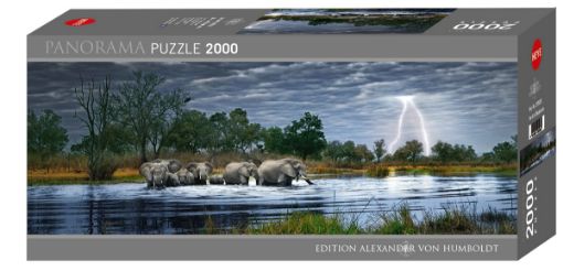 Imagen de ROMPECABEZAS AVH HERD OF ELEPHANTS PANORAMICO 2000 PIEZAS