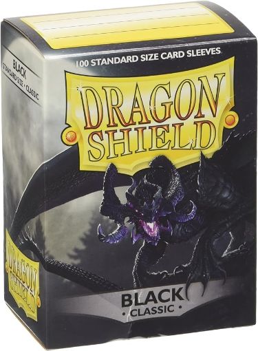 Imagen de Protectores De Tarjeta - Sleeves Standard Classic 2-1/2"x3-1/2" Black 100ct. Dragon Shield