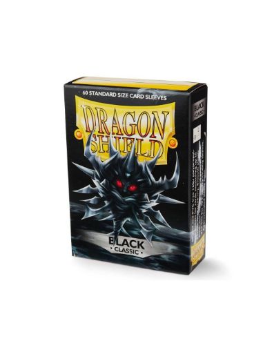 Imagen de Protectores De Tarjeta - Sleeves Standard Classic 2-1/2"x3-1/2" Black 60ct. Dragon Shield
