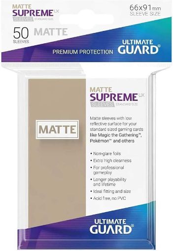 Imagen de Protectores De Tarjeta - Sleeves Standard Size Matte Supreme Ux Sand 50 Ct. Ultimate Guard