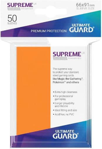 Imagen de Protectores De Tarjeta - Sleeves Standard Size Matte Supreme Ux Orange 50 Ct. Ultimate Guard