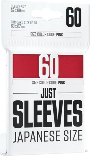 Imagen de Protectores De Tarjeta - Sleeves Japanese Size 62mmx89mm Red 60ct. Just Sleeves