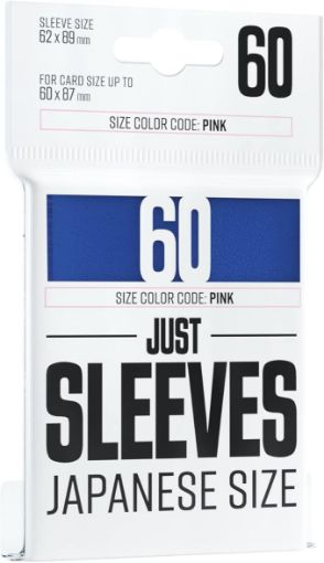 Imagen de Protectores De Tarjeta - Sleeves Japanese Size 62mmx89mm Blue 60ct. Just Sleeves