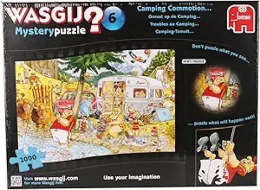 Imagen de Rompecabezas Wasgij Retro Mystery 6 Campingg Commotion! 1000 Piezas