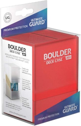 Imagen de Porta Deck - Boulder Deck Case 80+ Standard Size Ruby Ultimate Guard