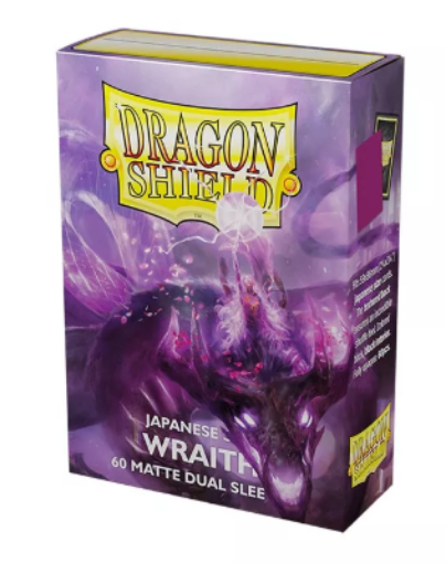 Imagen de Protectores De Tarjeta - Sleeves Japanese Matte Dual 59mmx86mm Wraith Alaria, Righteous Wraith 60ct. Dragon Shield
