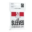 Imagen de Protectores De Tarjeta - Sleeves Standard European 66mmxx92mm Red 50ct. Just Sleeves