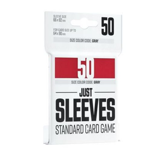 Imagen de Protectores De Tarjeta - Sleeves Standard European 66mmxx92mm Red 50ct. Just Sleeves