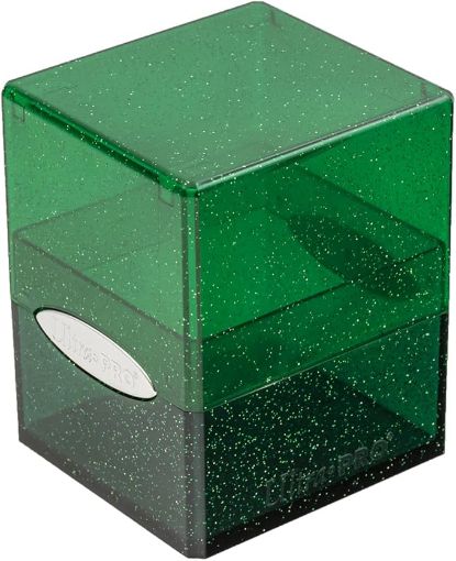 Imagen de Porta Deck - Satin Cube 100+ - Glitter Green Ultra Pro