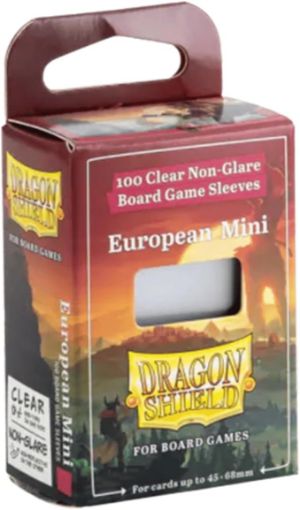 Imagen de Protectores De Tarjeta - Board Game Sleeves Clear Nonglare European Mini 45x68mm 100ct. Dragon Shield