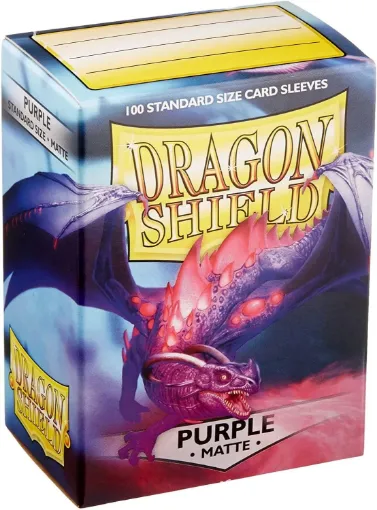 Imagen de Protectores De Tarjeta - Sleeves Standard Matte 2-1/2"x3-1/2" Purple 100ct. Dragon Shield
