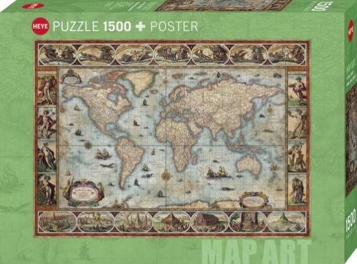 Imagen de Rompecabezas Map Art Willem Blaeu World 1500 Piezas