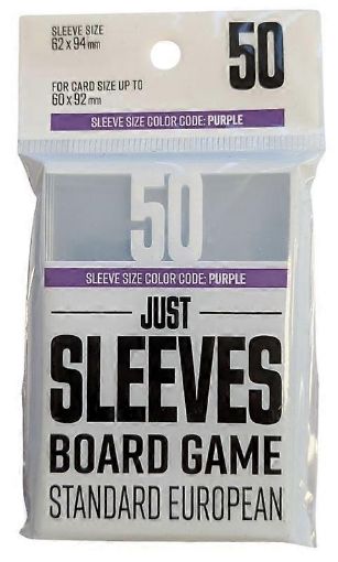 Imagen de Protectores De Tarjeta - Sleeves Standard European 66mmx92mm 50ct. Just Sleeves