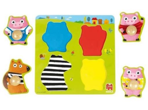 Imagen de Rompecabezas Madera 3 Little Pigs Goula 59452