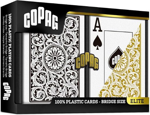 Imagen de Naipe Copag Class Bridge Jumbo Plastic Double Deck Negro/oro