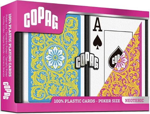 Imagen de Naipe Copag Neoteric Bridge Jumbo Plastic Double Deck Verde/amarillo