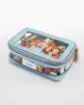 Imagen de Metallic Ligth Blue Tile Storage Bag